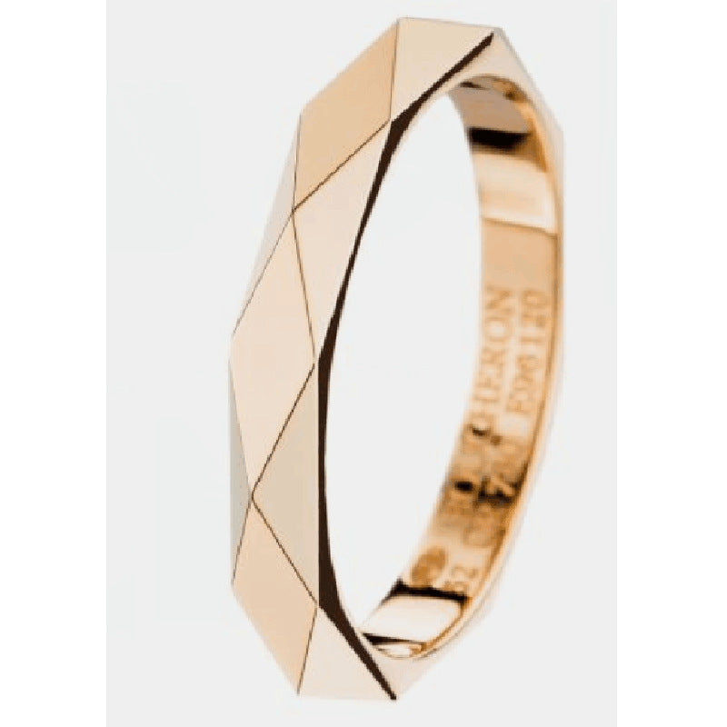 Titanium Steel Geometric Inlaid Ring Women Hypoallergenic