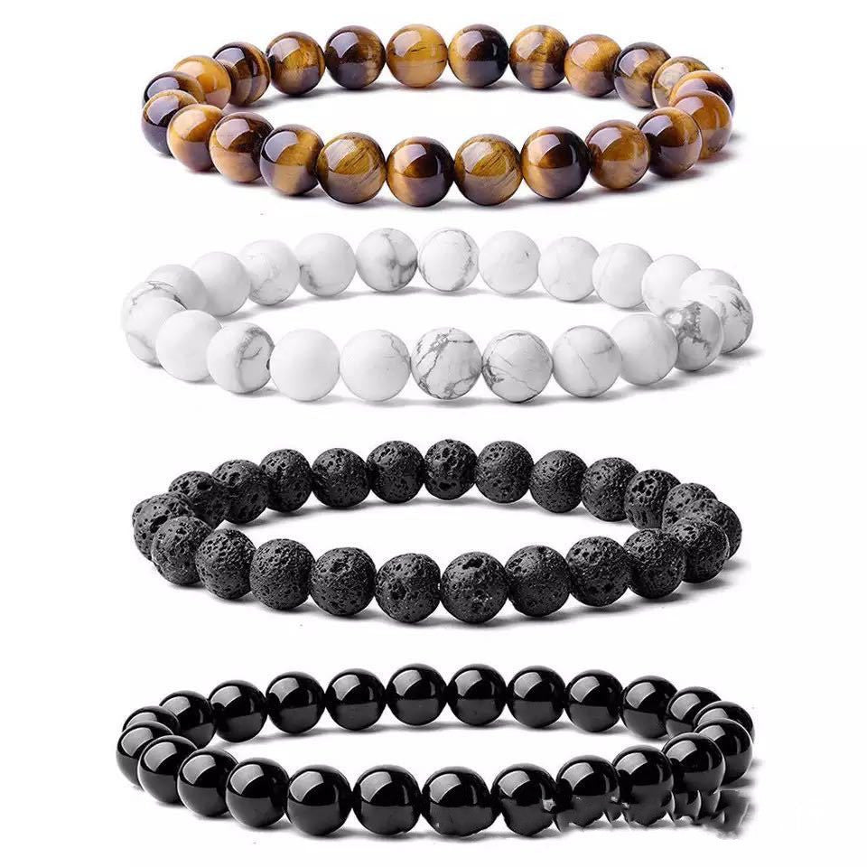 Adjustable Yoga Bracelet With Crystal Accents Stretch Rope