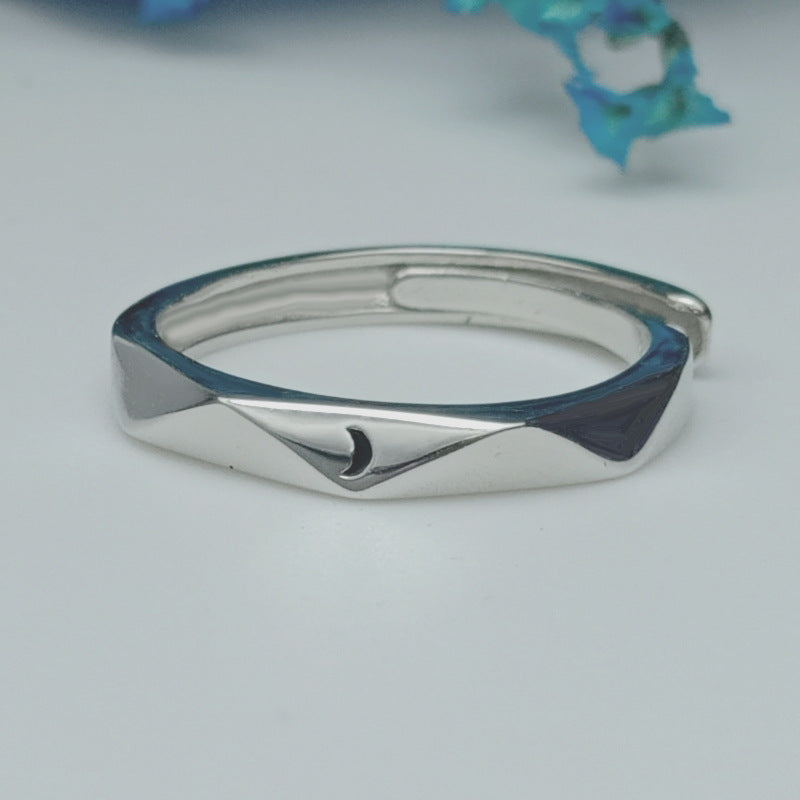 Couple Sun and Moon Ring Set Adjustable Copper Electroplated His and Hers Matching Rings Korean Styles Jewelry