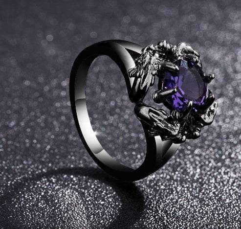 Copper Ring Electroplated Geometric Dragon Tiamat Statement Jewelry For Unique Fashion Ring Handcrafted Copper