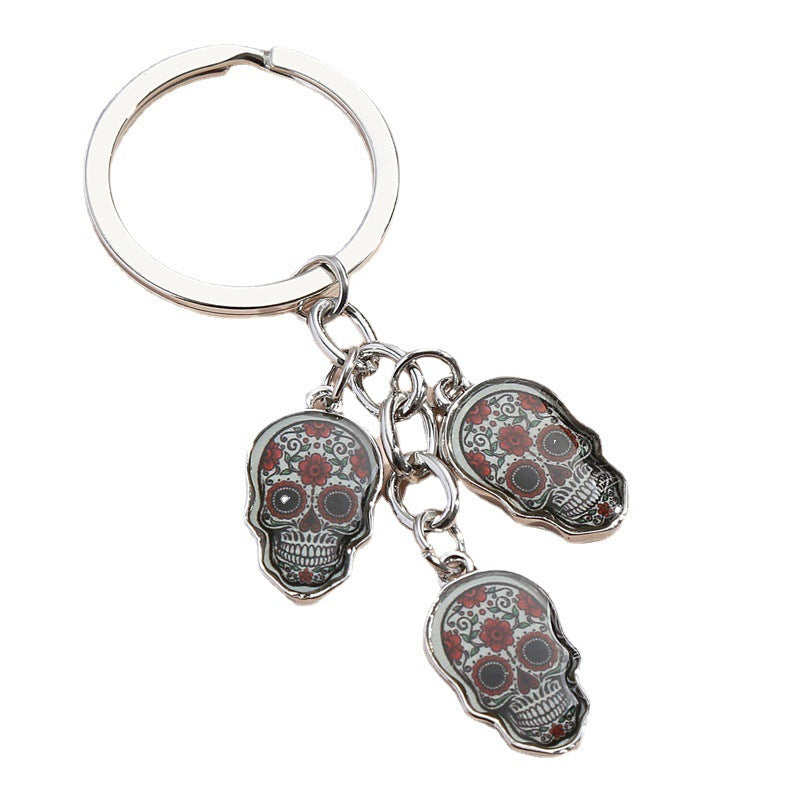 Metal Owl Keychain With Ladybug Charm And Flower Decoration European Style Bag Ornament Accessory Gift For All