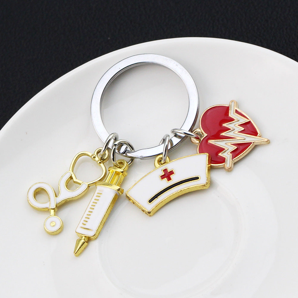 Love Heart Buckle Pendant Keychain Alloy Keyring For Bags Purses And Keys Cute Decorative Accessory Gift Charm