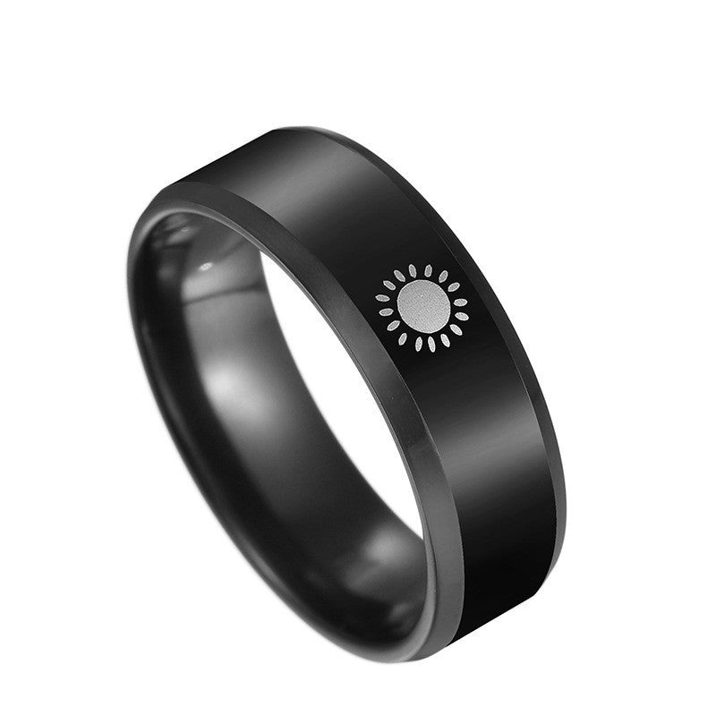 Stainless Steel Ring Durable Classic Black Ring Elegant Modern Design For Daily Wear Stainless Steel Band Ring