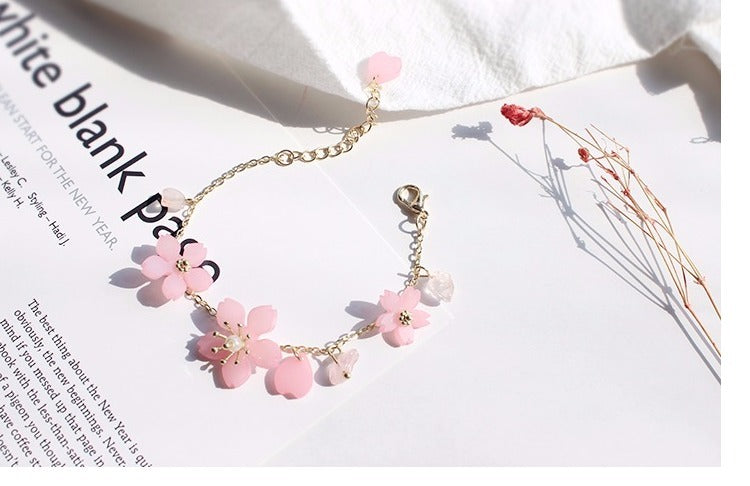 Womens 3D Pearl Flower Bracelet Resin Fashion Jewelry Elegant Flower Designs For Women And Girls Everyday Wear