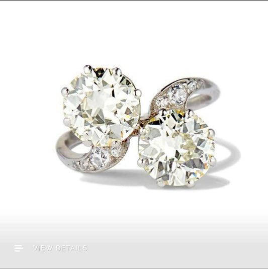 Womens Imitation Diamond Engagement Ring Copper Inlaid Gemstone Elegant Gift For Anniversary Proposal Crystal Shine