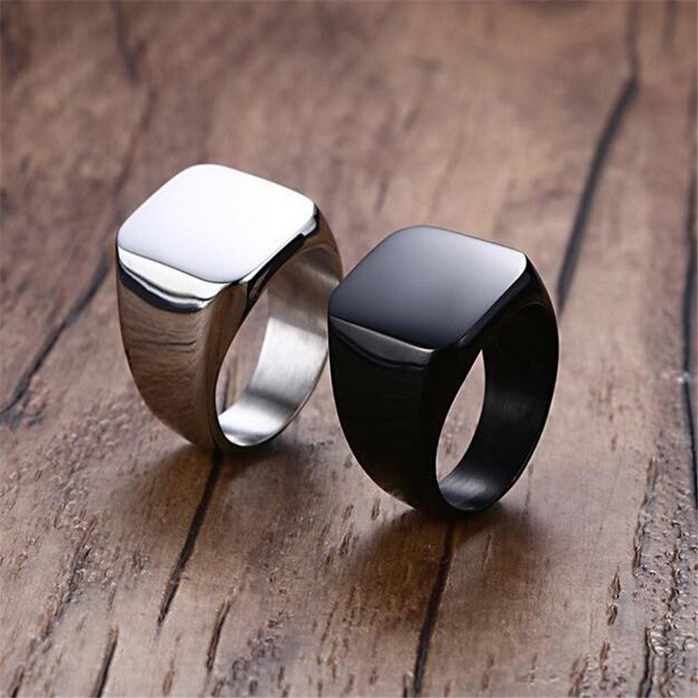 Mens Black Alloy Ring European Design Simple Band Ring Individually Packaged Fashion Jewelry Gift For Men Everyday Wear