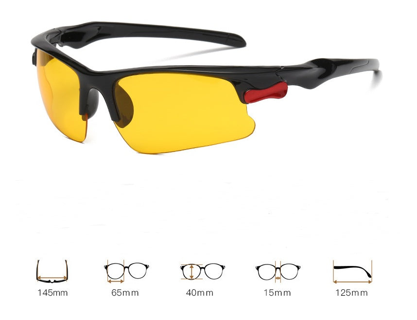 Sports Sunglasses UV400HD Protection PC Frame and Lens Windproof Glasses for Riding Outdoor Activities Eyewear
