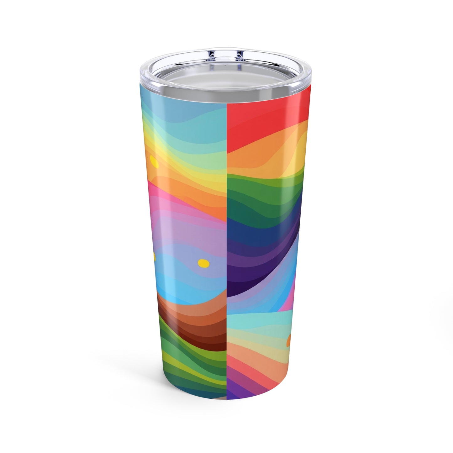 20 Oz Metal Coffee Cup Vacuum Insulated Spill Resistant BPA Free Hot Cold Beverage Holder With Lid Printed Artwork