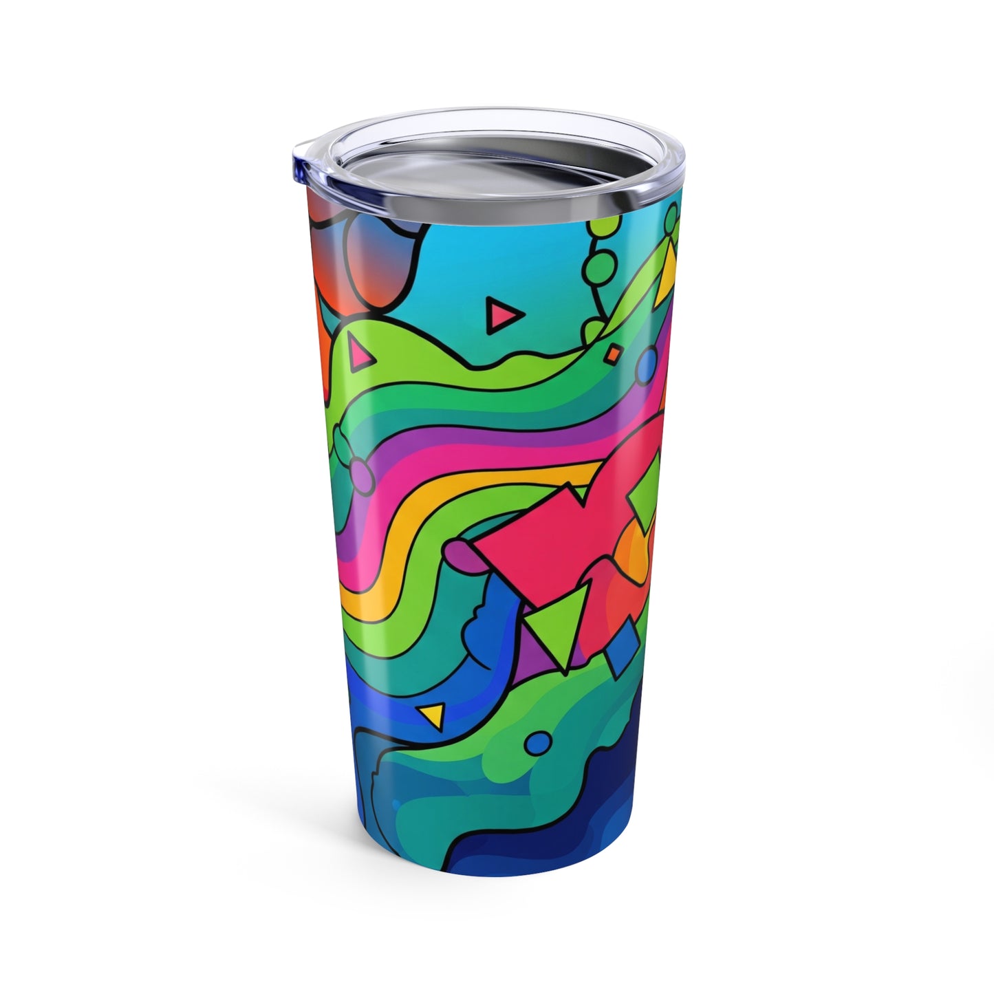 20oz Stainless Steel Printed Tumbler With Double Wall Vacuum Insulation Leak Proof Spill Resistant Durable Travel