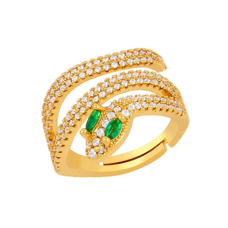 Creative personality serpentine ring female