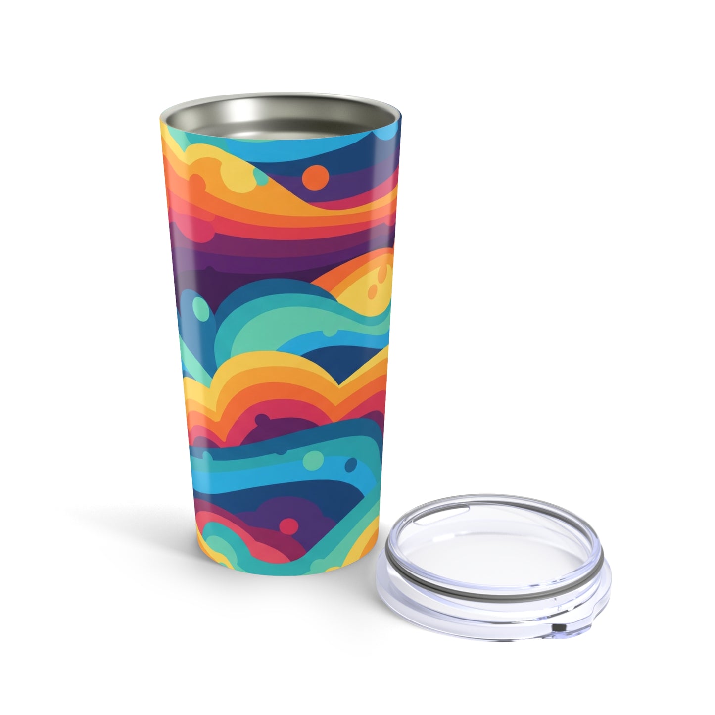 20oz Stainless Steel Tumbler With Double Wall Vacuum Insulation Spill Resistant Travel Mug Printed Designs Daily