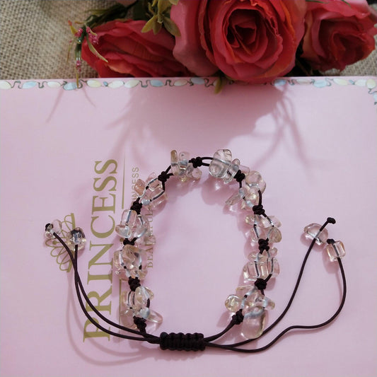 Natural Crystal Stone Bracelet Hand Woven Adjustable Lobster Clasp And Extender Chain Agate Aventurines Quartz Stone