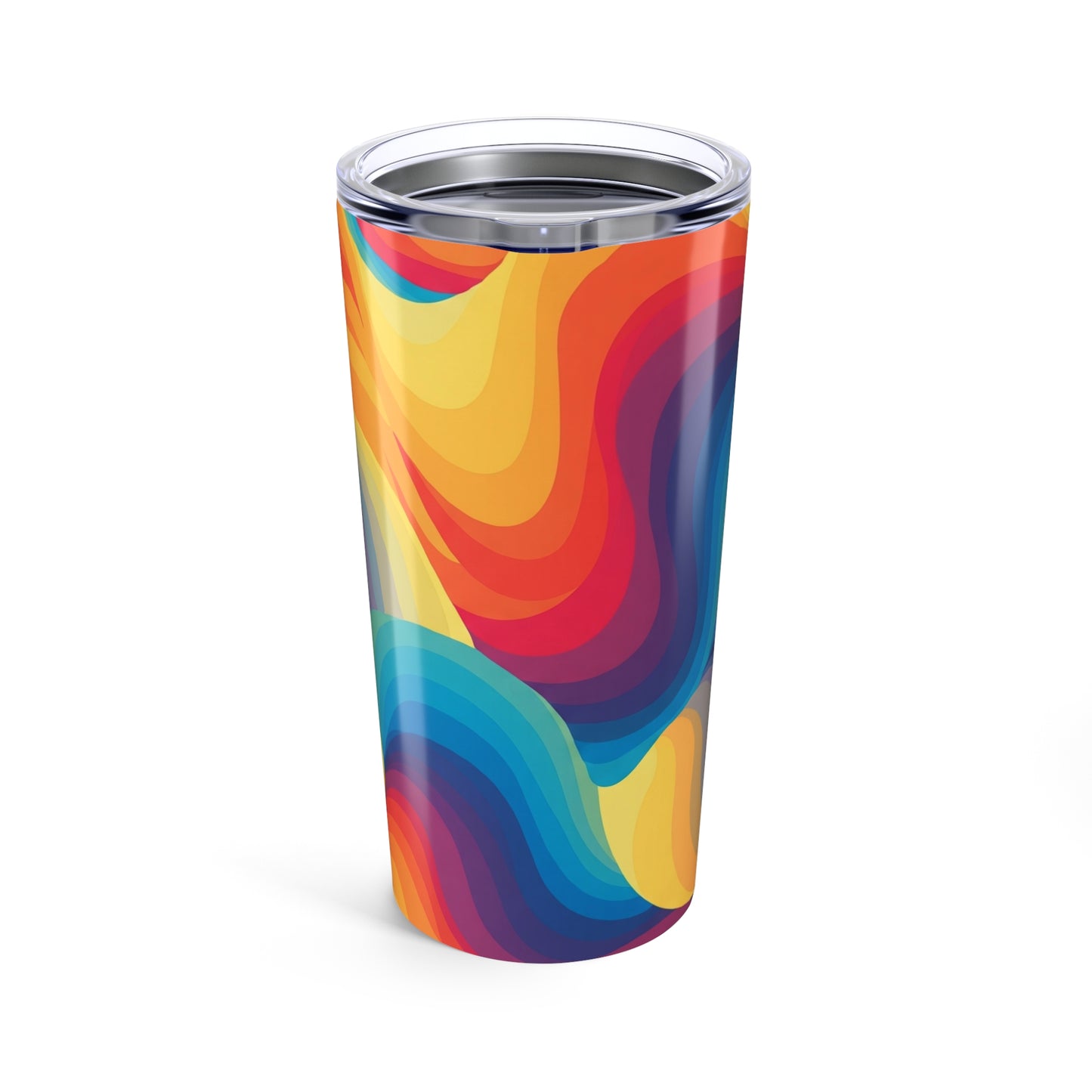 20 Oz Stainless Steel Tumbler Printed Design Double Wall Vacuum Insulation Leak Proof Travel Mug Durable