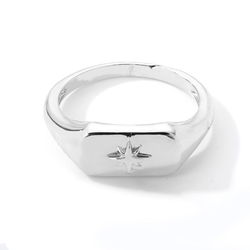 Womens Geometric Copper Ring With Simple Design For Index Finger Fashion Jewelry Beautiful Modern Look New Trendy