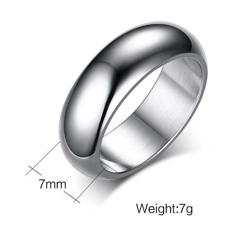 Mens Titanium Steel Geometric Ring Electroplated Finish Band HolidayGift For Him Father Jewelry Timeless Style