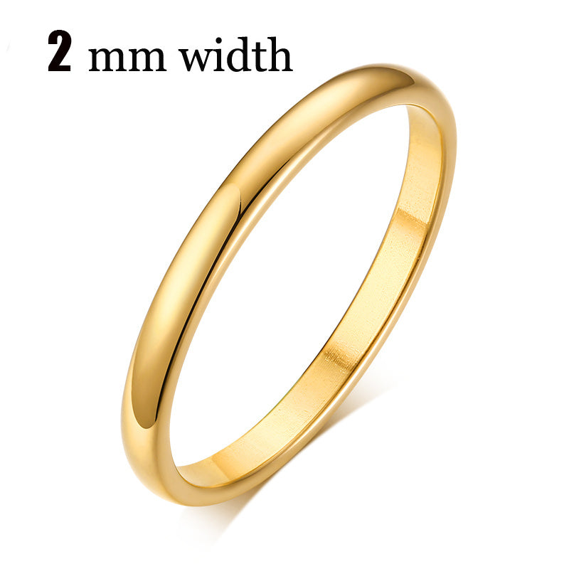 Stainless Steel Geometric Tail Ring For Women Smooth Plain Design Individually Packaged Fashion Jewelry Styled