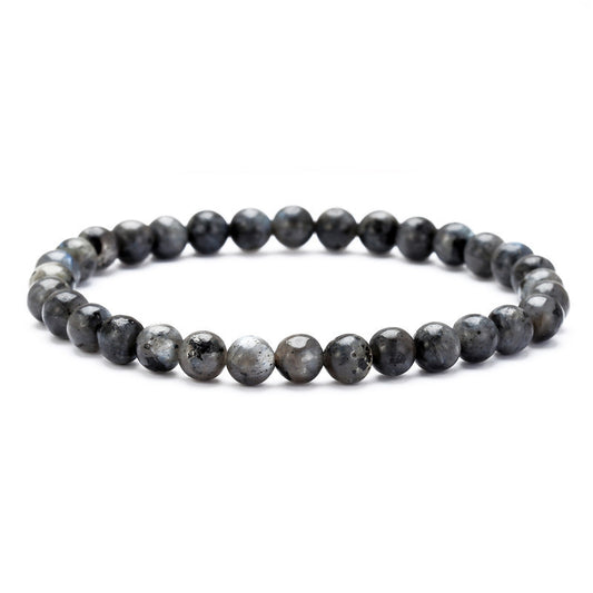 Unisex White Crystal Geometric Volcanic Stone Bracelet