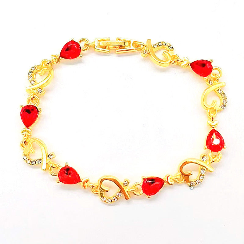 Womens Elegant Hollow Flower Bracelet Rhinestone Inlay Alloy Bangle for Wedding Party Jewelry Geometric Shape