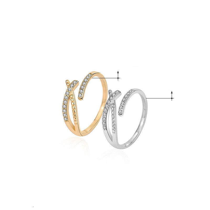 Women's 925 Silver Ring Simple Index Finger Ring Individually Packed Ring Women's Silver Ring New Personality Ring Niche Design Sense Ring Versatile Ring