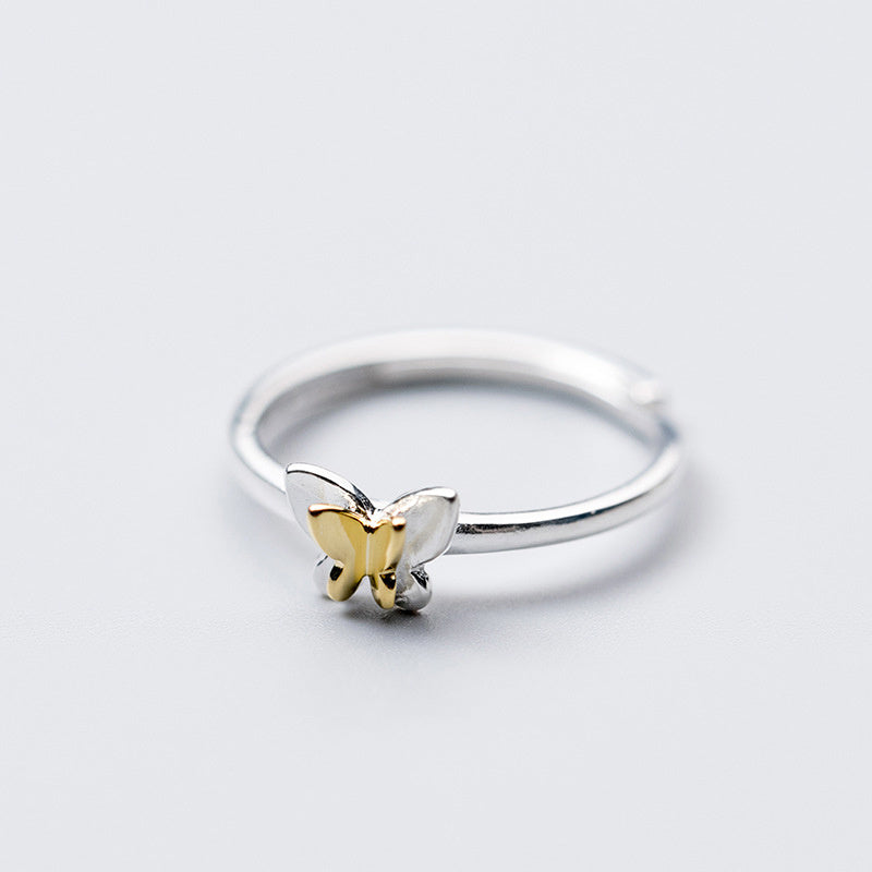 Womens Insect Ring 925 Silver Adjustable Opening Jewel Fashion Elegant Sweet Travel Birthday Korean Style Ring