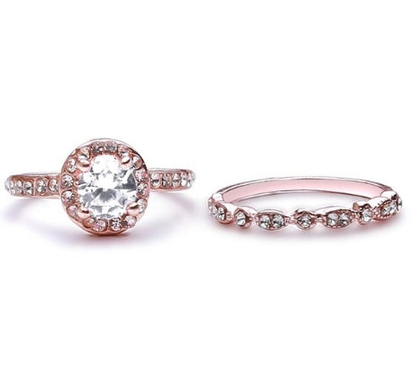 Couple Rings Matching Promise Rings Vintage Fashion Copper Alloy Zircon His And Hers Rings For Couples Classic