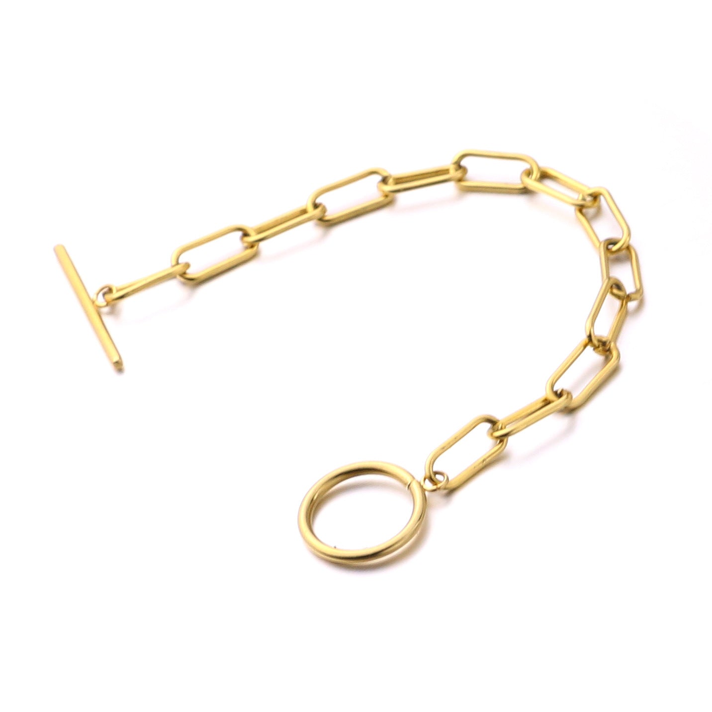 Geometric Titanium Steel Bracelet With OT Buckle Electroplated Finish For Men And Women Individually Packaged Gift