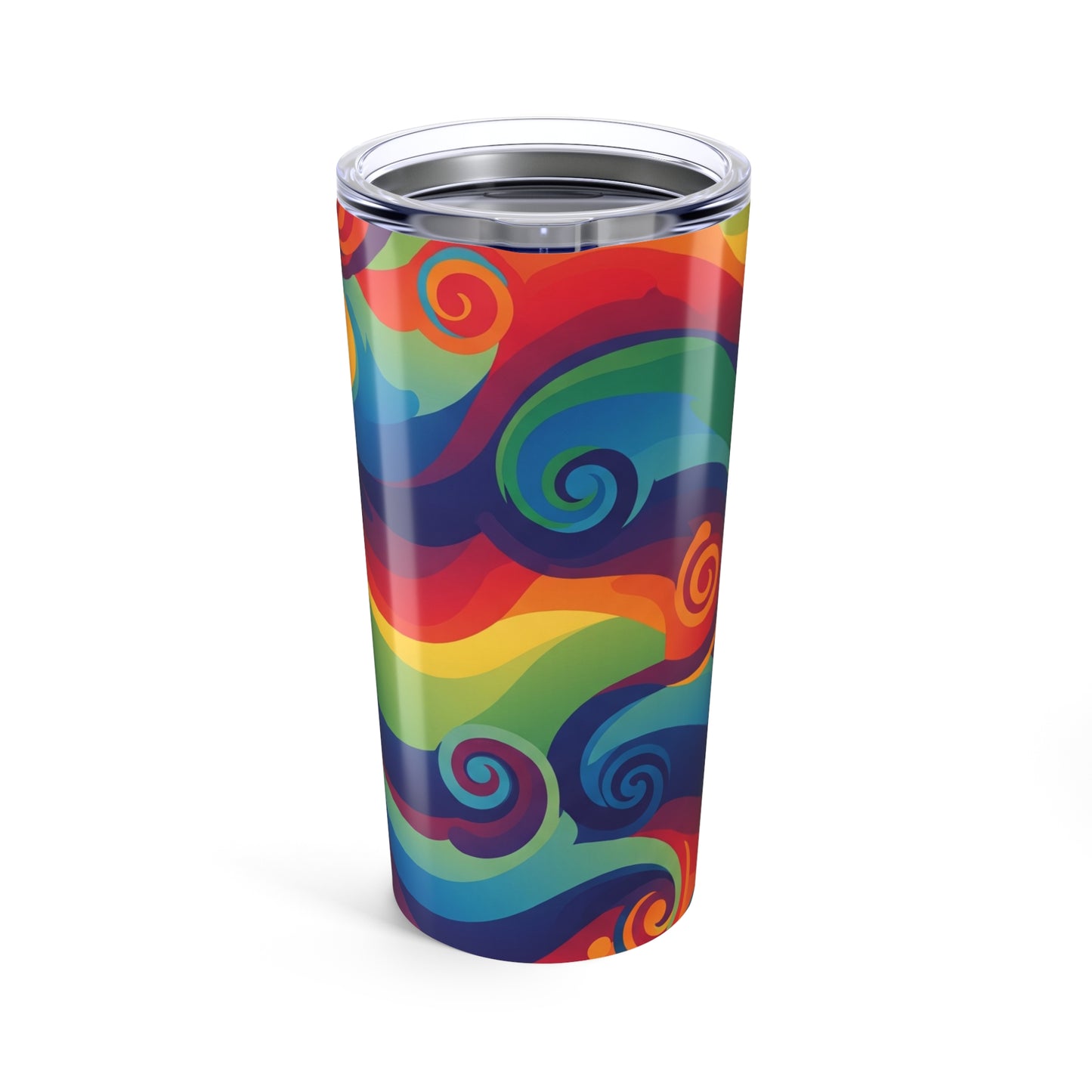 20 Ounce Stainless Steel Tumbler With Printed Design Double Wall Vacuum Insulation Spill Resistant BPA Free