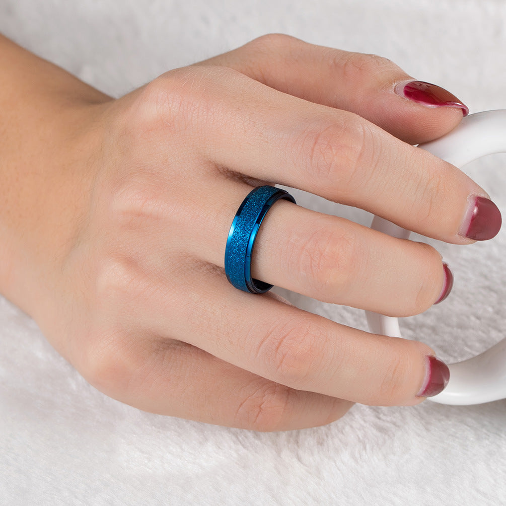 Titanium Steel Geometry Ring Polished Minimal Design Gift For Festivals Individually Packed Jewelry For Everyday Wear