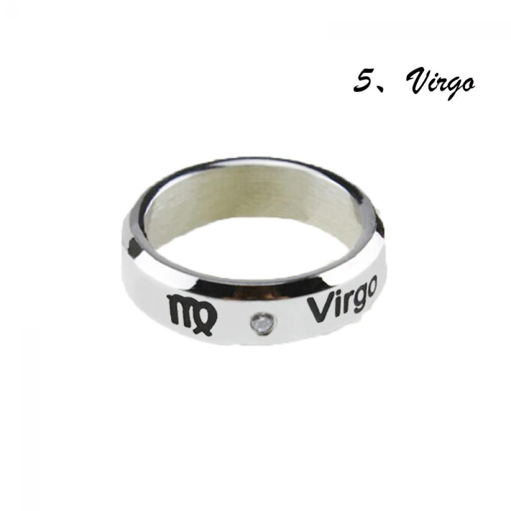 Stainless Steel Rings 6 Mm Wide Gift Constellation Style 17 Mm Inner Diameter Durable Polished Bands Men Women
