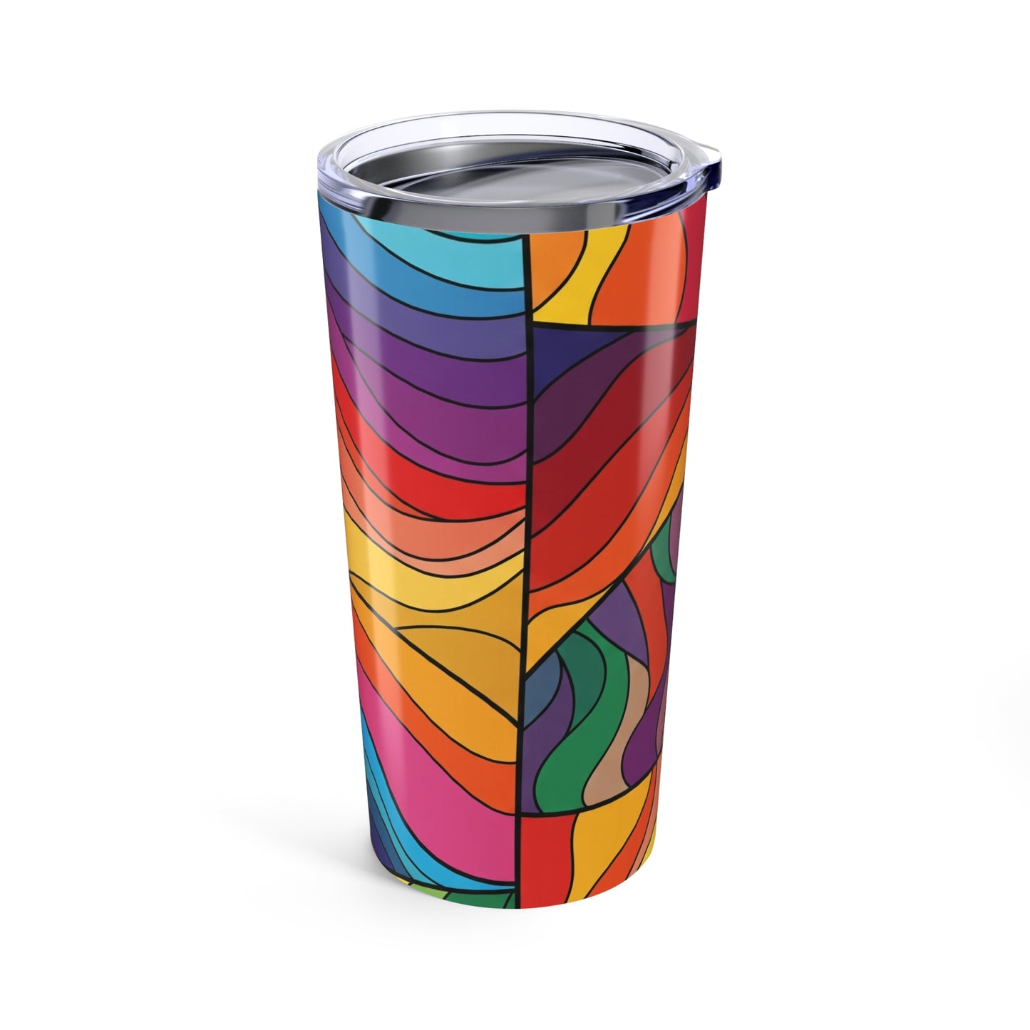 20 Oz Stainless Steel Travel Mug With Printed Design Double Wall Vacuum Insulated Spill Resistant Dishwasher Safe