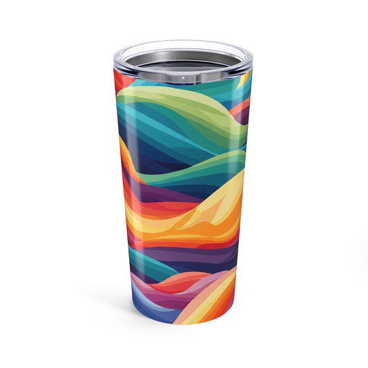 20oz Stainless Steel Travel Mug With Double Wall Vacuum Insulation Leak Proof Lid Durable Printed Beverage Tumbler