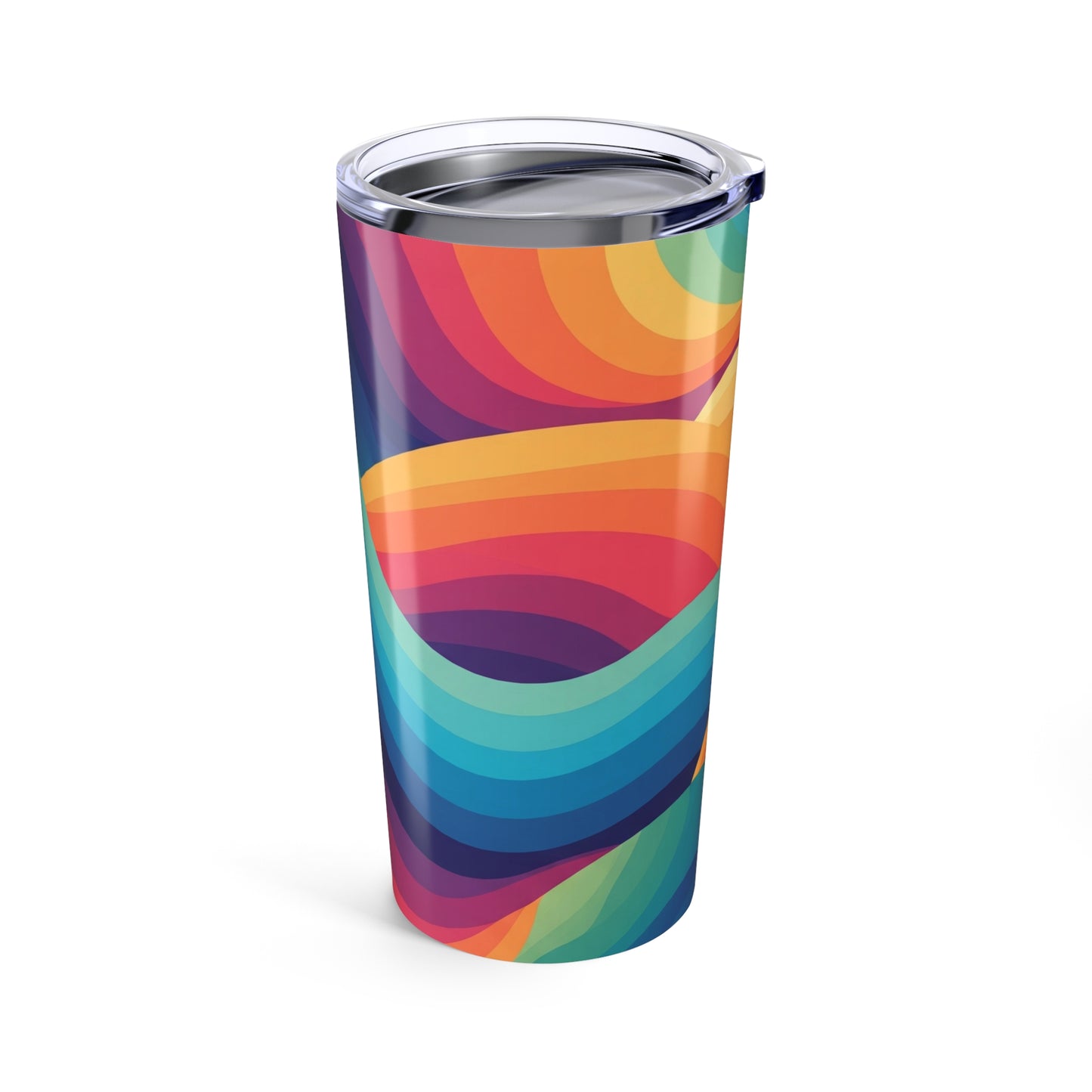 20 Ounce Stainless Steel Tumbler With Double Wall Vacuum Insulation For Hot And Cold Beverages Printed Design Leak