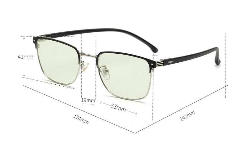 Anti Blue Light Glasses Photochromic PC And Metal Frame