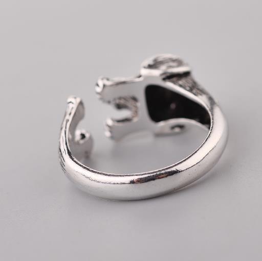 Vintage Distressed Plain Silver Ring Adjustable Animal Zodiac Design for Unisex Fashion Jewelry Statement Accessory