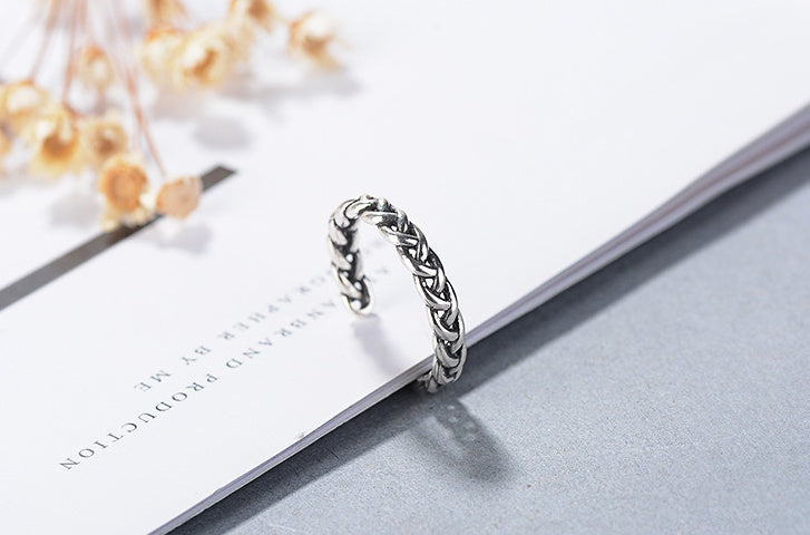 Copper Twist Ring Vintage Inspired Adjustable Band Classic