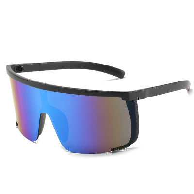 Sports Sunglasses Windproof Large Frame PC Lens Riding Glasses Motorcycle Semi Rimless Eye Protection Colorful
