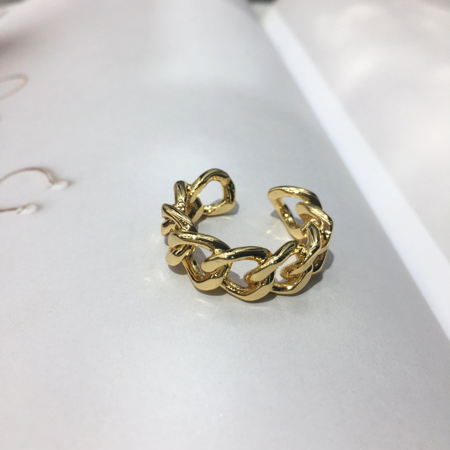 Adjustable Ring Geometric Copper Electroplated Design Nature Inspired Individually Packaged Souvenir Gift Ring