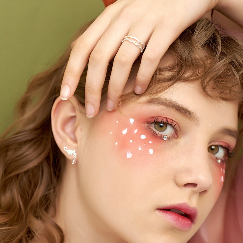 Copper Star Ring For Women Electroplated Non Inlay Index Finger Ring Sprouting Leaf Design Jewelry Everyday Use