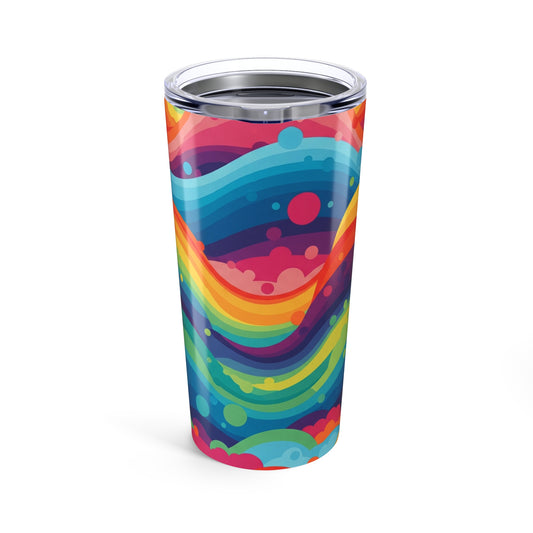 20 Oz Stainless Steel Tumbler Double Wall Vacuum Insulation Spill Resistant Thermal Control Printed Dishwasher Safe