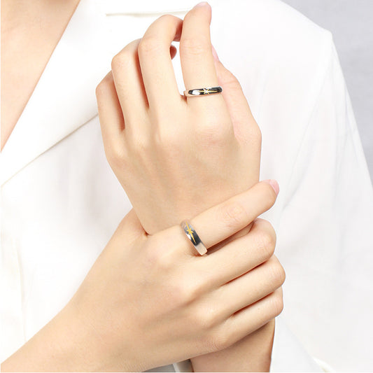 Couple Rings Set Adjustable Opening Matching Rings For Couples Copper Promise Anniversary Jewelry Modern Craft