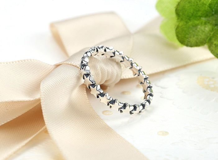 Gold Plated Copper Star Ring With Gemstones European Design Women Fashion Jewelry Starry Ring For Elegant Parties