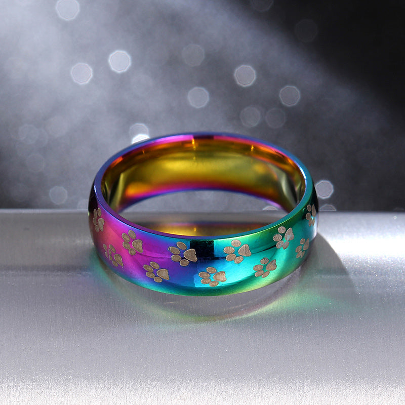 Stainless Steel Anklet Ring Colorful Design 6mm Face Width High Grade Exquisite Hand Polished Finish Elegant Shine