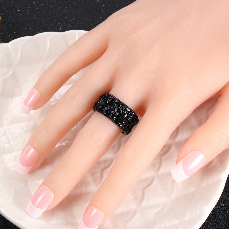 Unisex Vintage Geometric Skull Ring Alloy Band Intricate Animal Zodiac Design Individually Packed Size 7 10 11