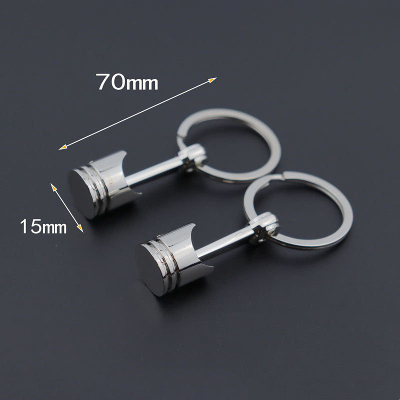 Engine Piston Keychain Zinc Alloy Car Key Chain Electroplated Automotive Motor Keyring Decoration For Displays