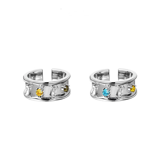 Heart Shaped Zircon Inlaid Copper Ring Elegant Trendy Fashion Jewelry For Daily Wear Special Occasion Gift Now