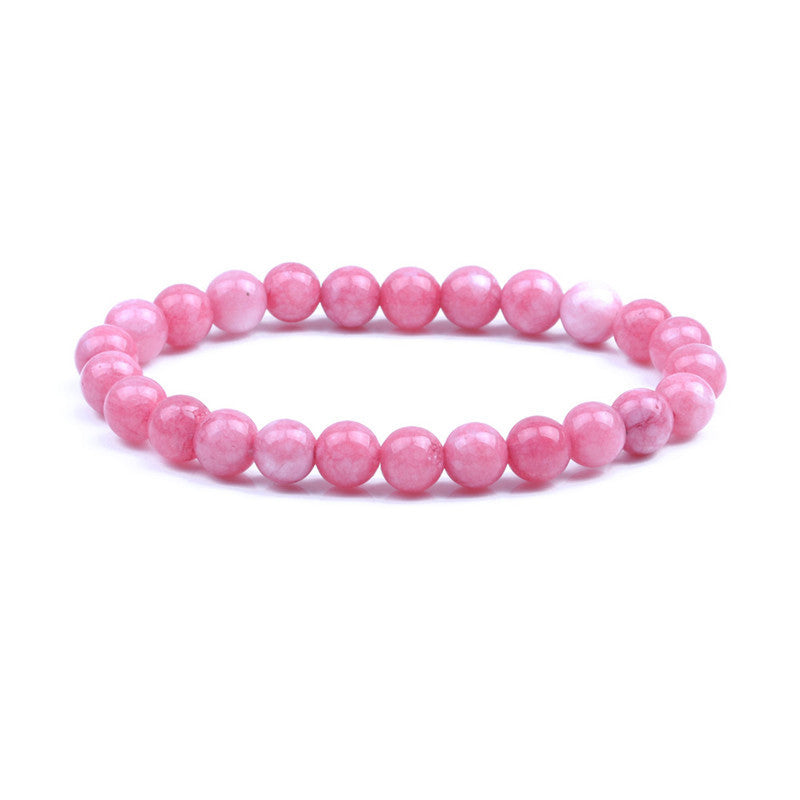 Natural Stone Bead Bracelet Lava Rock And White Pine Beads Stretch Charm Bracelet Gift Anti Fatigue Jewelry 19cm