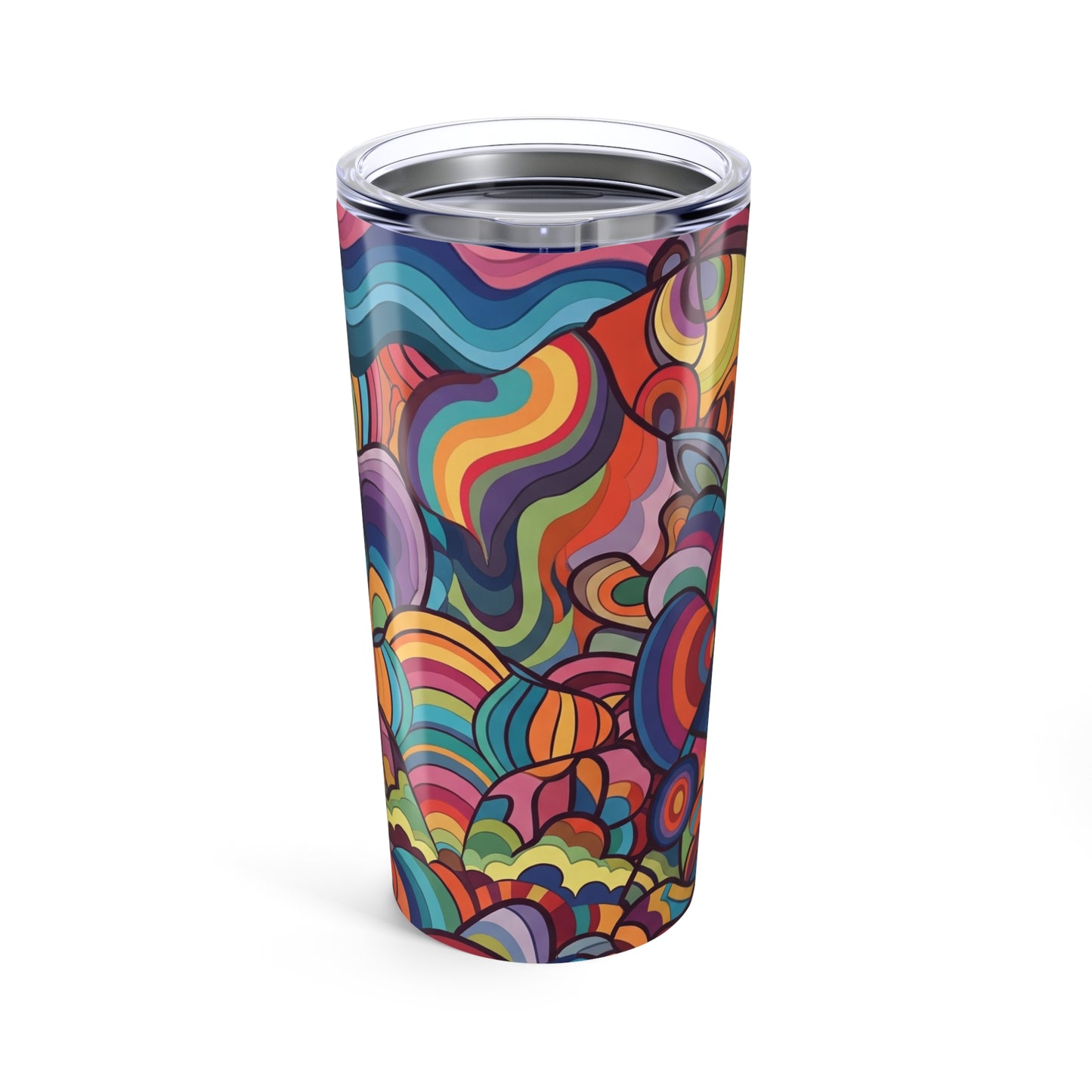 20oz Stainless Steel Tumbler With Printed Graphic Vacuum Insulated Spill Resistant Thermal Mug For Hot And Cold