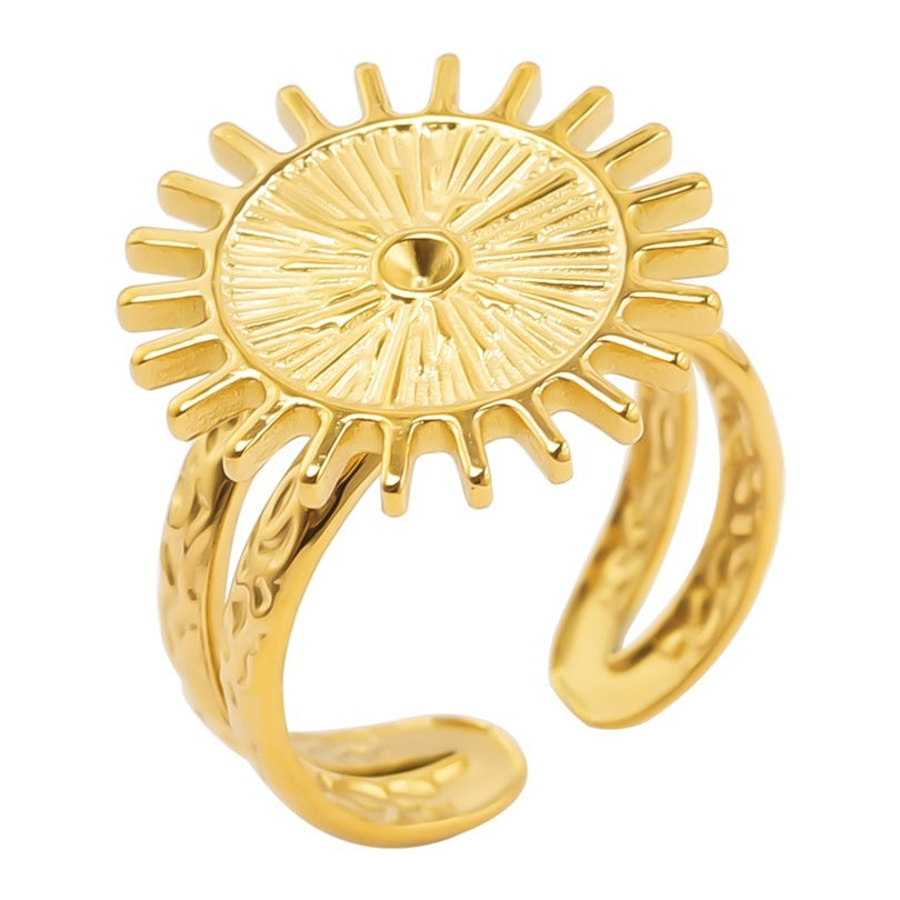 Stainless Steel Rings For Men And Women Simple Geometrical Design Durable Electroplated Finish No Color Fading