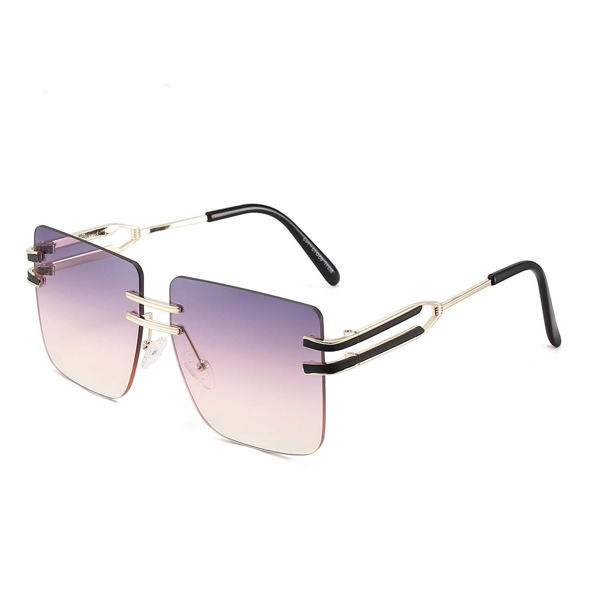 Frameless Sunglasses UV400 Protection for Women and Men Metal Frame Fashion Eyewear Personality Leisure Design