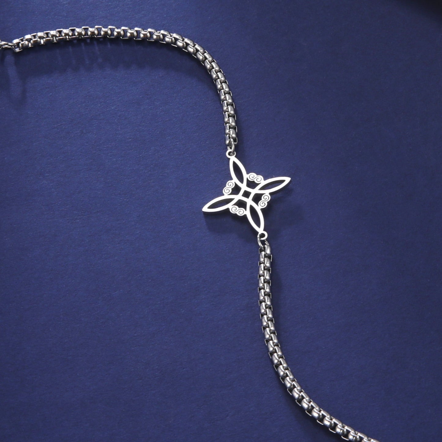 Unisex Witch Knot Bracelets Electroplated Stainless Steel Jewelry Cut Out Design Steel Finish For Men And Women